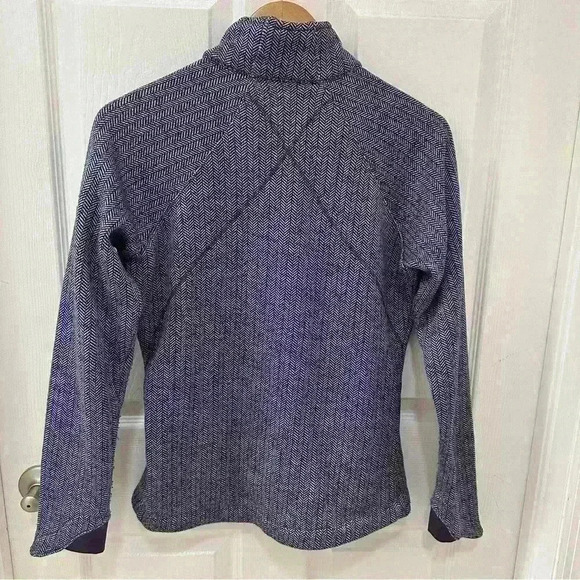 Ladies Columbia Purple & White Herringbone Fleece Lined Full Zip Jacket size Med - Picture 9 of 9